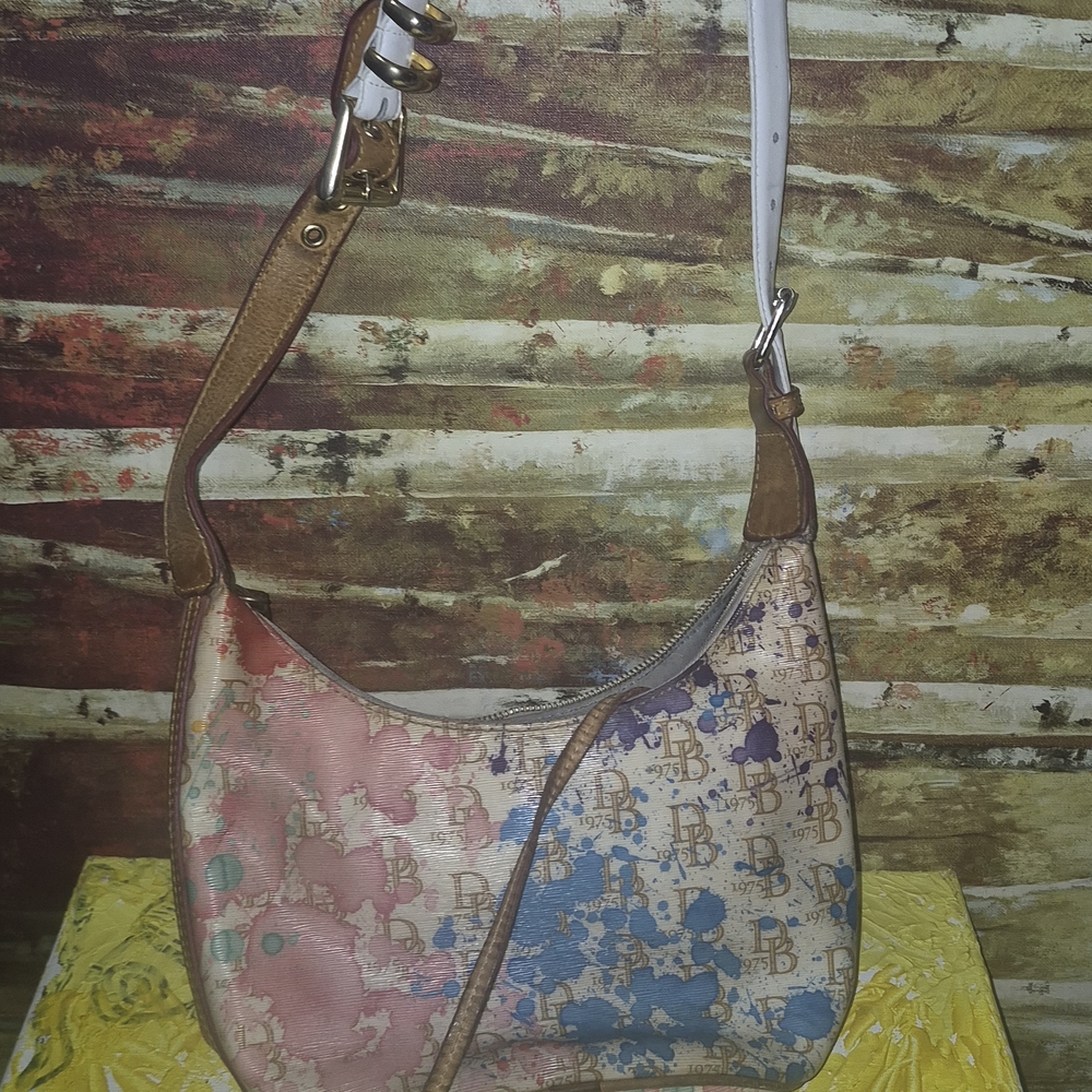 Dooney & Bourke Pink and Blue Crossbody Bag